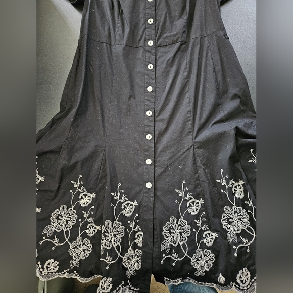 Lane Bryant Cotton Stretch Summer Midi Dress with Flair Bottom - Size 16 - Picture 9 of 10